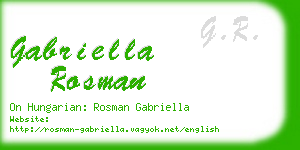 gabriella rosman business card